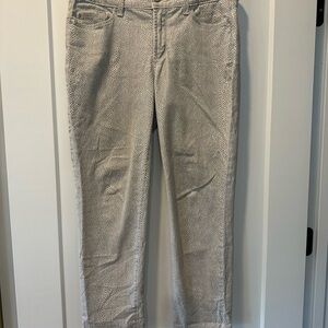 NYDJ Greige pebble print jean ankle pant